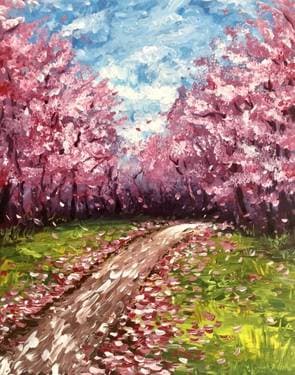 Petals Fall - Paint Nite event in Gilbertville, MA