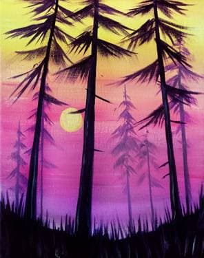 Hazy Sunrise - Paint Nite event in St Albert, AB