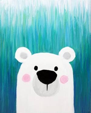 Teal the Polar Bear - Paint Nite event in Brampton, ON