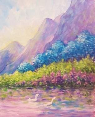Reflections in Pastel - Paint Nite event in Vancouver, BC