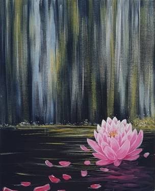 Lotus Waterfall - Paint Nite event in Santa Rosa Ave, CA