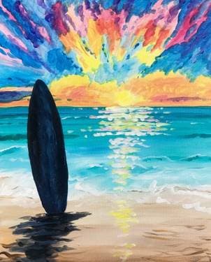 Surfers Sunset - Paint Nite event in Brampton, ON