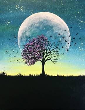 Wind Swept Dawn - Paint Nite event in Sandy , UT