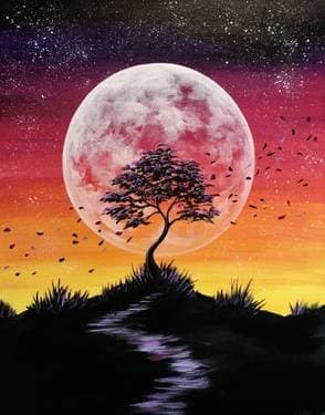 Wind Swept Dusk - Paint Nite event in Winnipeg, MB