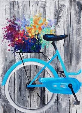 Blooming Bicycle - Paint Nite event in Glendale, AZ