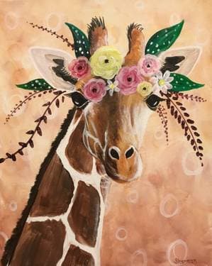 Giraffe Gala - Paint Nite event in Encino, CA