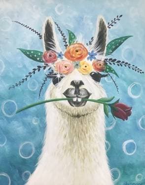 Lady Marma'Llama - Paint Nite event in Saskatoon, SK
