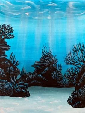 Blue Coral Reef - Paint Nite event in Pasadena , CA
