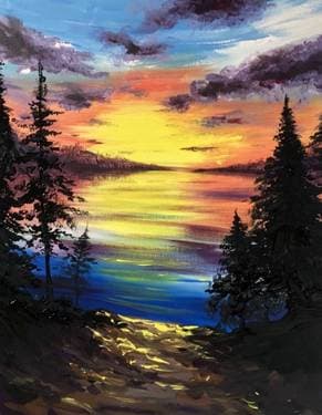 Lovely Lakeside Sunset - Paint Nite event in South Salt Lake City , UT
