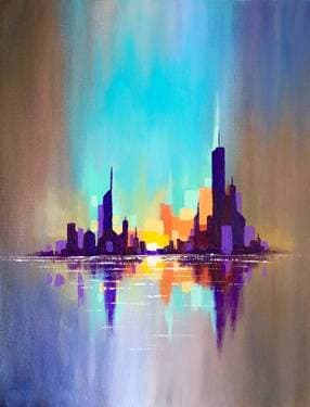 City Reflections - Paint Nite event in Normal, IL