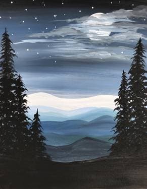 Cold Blue Mountain - Paint Nite event in Columbia, MD