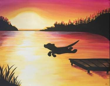 A Doggone Good Day - Paint Nite event in Bettendorf, IA