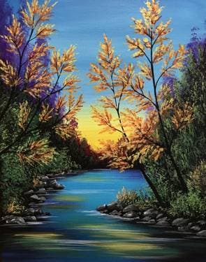 Bright Autumn - Paint Nite event in Manchester, CT