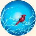 Round Icy Cardinal thumbnail view