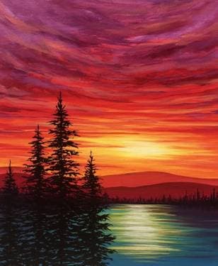 Blazing Summer - Paint and sip event at Leashless Brewing in Ventura, CA - PaintNite.com