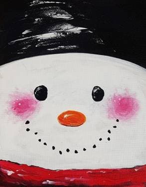 Snowman Portrait - Paint Nite event in COTTONWD HTS, UT