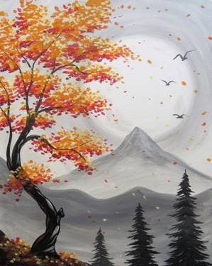Simi Autumn Blossoms - Paint Nite event in Boucherville, QC