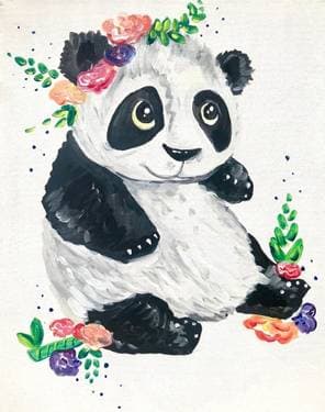 Panda Baby - Paint Nite event in Brampton, ON