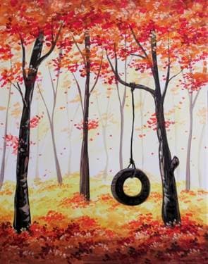 Secret Autumn Swing - Paint Nite event in Rocklin, CA