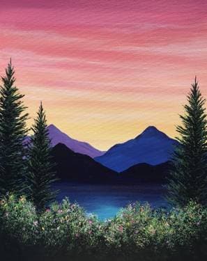Sunset Mountain Hike - Paint Nite event in Bettendorf, IA