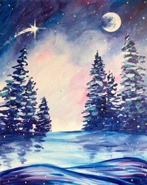 A Winter Wonderland - Paint Nite event in Edmonton, AB