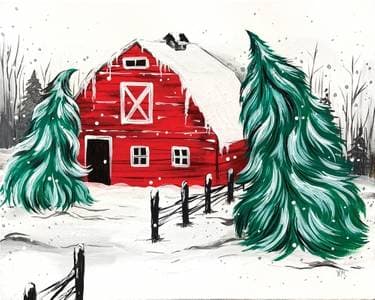 Red Winter Barn - Paint Nite event in Sonoma, CA