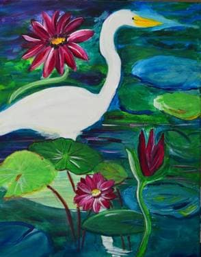 Egret in Rio - Paint Nite event in Woodland Hills, CA