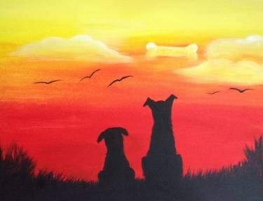 Dog Daze - Paint and sip event at The Hounds & Tap in MENOMONEE FLS, WI - PaintNite.com