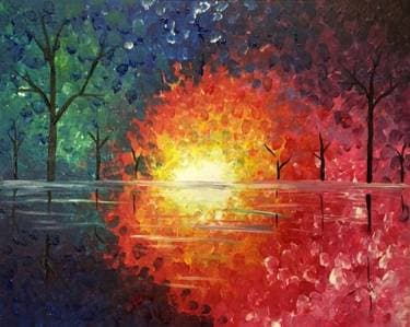 A Stroll Through Serenity - Paint Nite event in Pasadena , CA