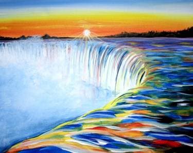 Niagara Sunrise - Paint and sip event at Feral Public House - Heathen in Vancouver, WA - PaintNite.com