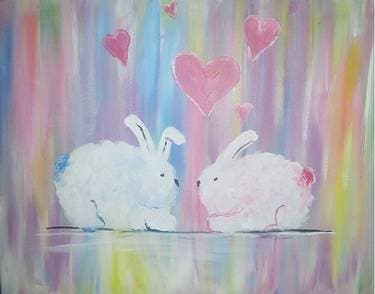 Easter Love Bunnies - Paint Nite event in Pointe-Claire, QC