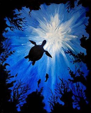 Sea Turtle - Paint and sip event at Barley POP! Brewing  in Snohomish, WA - PaintNite.com