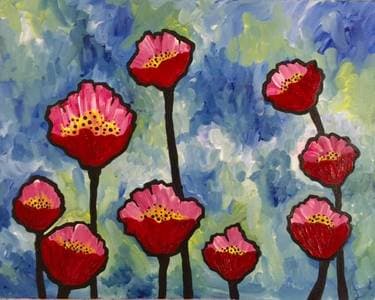 Poppies In Bloom - Paint Nite event in SAN JOSE, CA