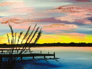 Sunset by the Dock - Paint Nite event in Toronto, ON