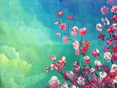 Cherry Blossoms III - Paint Nite event in Edmonton, AB