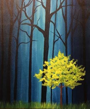Lime Lost in the Forest - Paint Nite event in Salt Lake City, UT