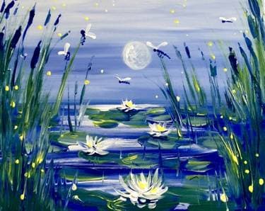 Dance of the Dragonflies - Paint Nite event in Red Deer , AB