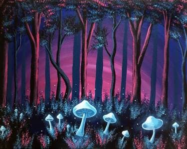 Mushroom Forest - Paint Nite event in Mesa, AZ