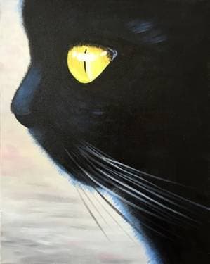 Cat Noir - Paint Nite event in Ventura, CA