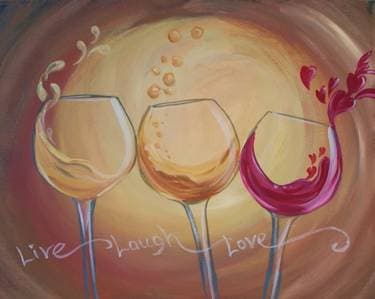 3 Wines and a Toast - Paint Nite event in Roseville, CA