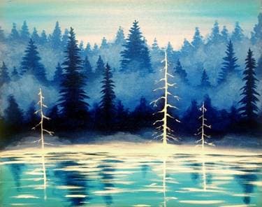 Misty Forest Lake - Paint Nite event in Burlington , ON