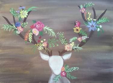 Flowers For My Deer - Paint Nite event in Cambridge , ON