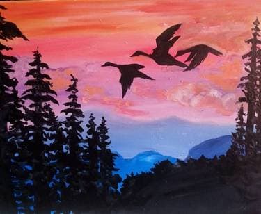 A Canadian Journey - Paint Nite event in Calgary, AB