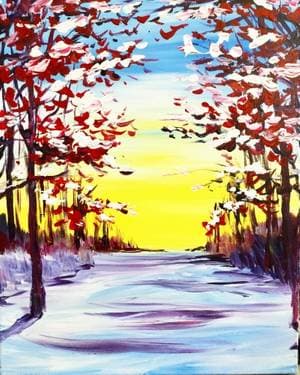Early Snow II - Paint Nite event in Edmonton, AB