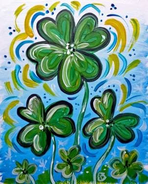 4 Leaf Shamrock - Paint Nite event in Mesa, AZ