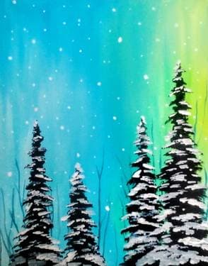 Winter Snowfall - Paint Nite event in Toronto, ON