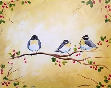 Chickadees Three - Paint Nite event in Edmonton, AB