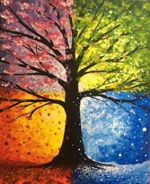 Hot, Cold, Wet, and Falling - Paint Nite event in Saint-Jean-sur-Richelieu, QC