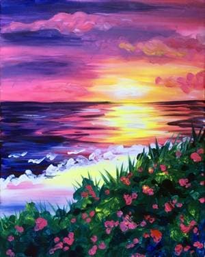 Blooming Sunset - Paint and sip event at Mimi's Cafe (Thousand Oaks) in Thousand Oaks, CA - PaintNite.com