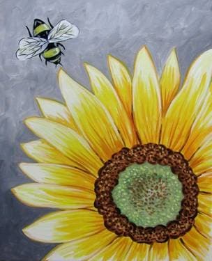 Bee-utiful Sunflower - Paint Nite event in Encino, CA